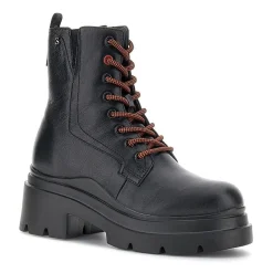 Anfibi Donna Combat Pelle Nero