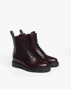 Anfibi Donna Pelle Bordo