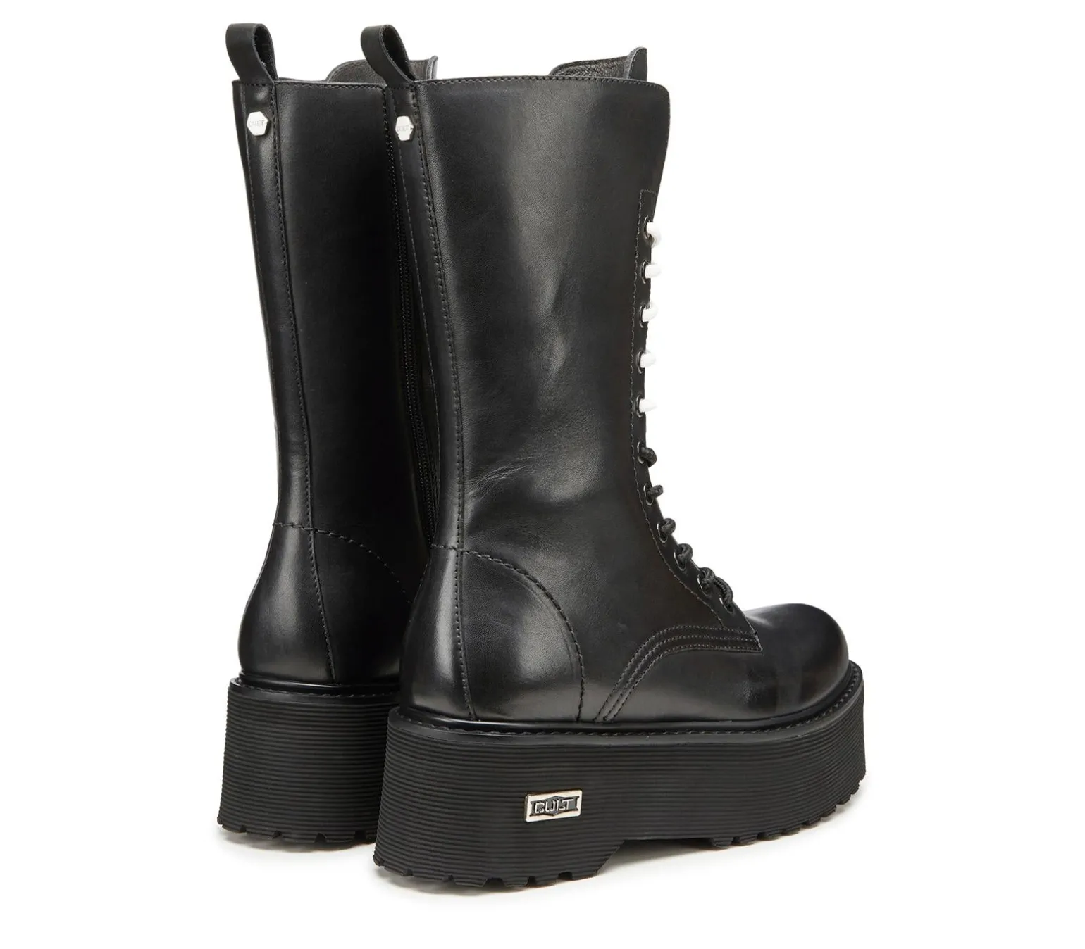 Anfibi Donna Zeppa Pelle Nero