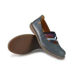 Ballerine in Pelle Multicolor Blu