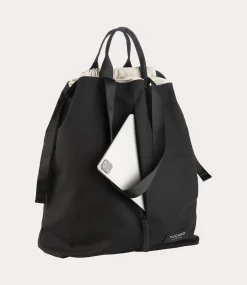 Borsa Shopper Verticale Unisex in Canvas Nero