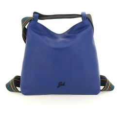 Borsa Zaino Trasformabile in Pelle Lapislazzulo
