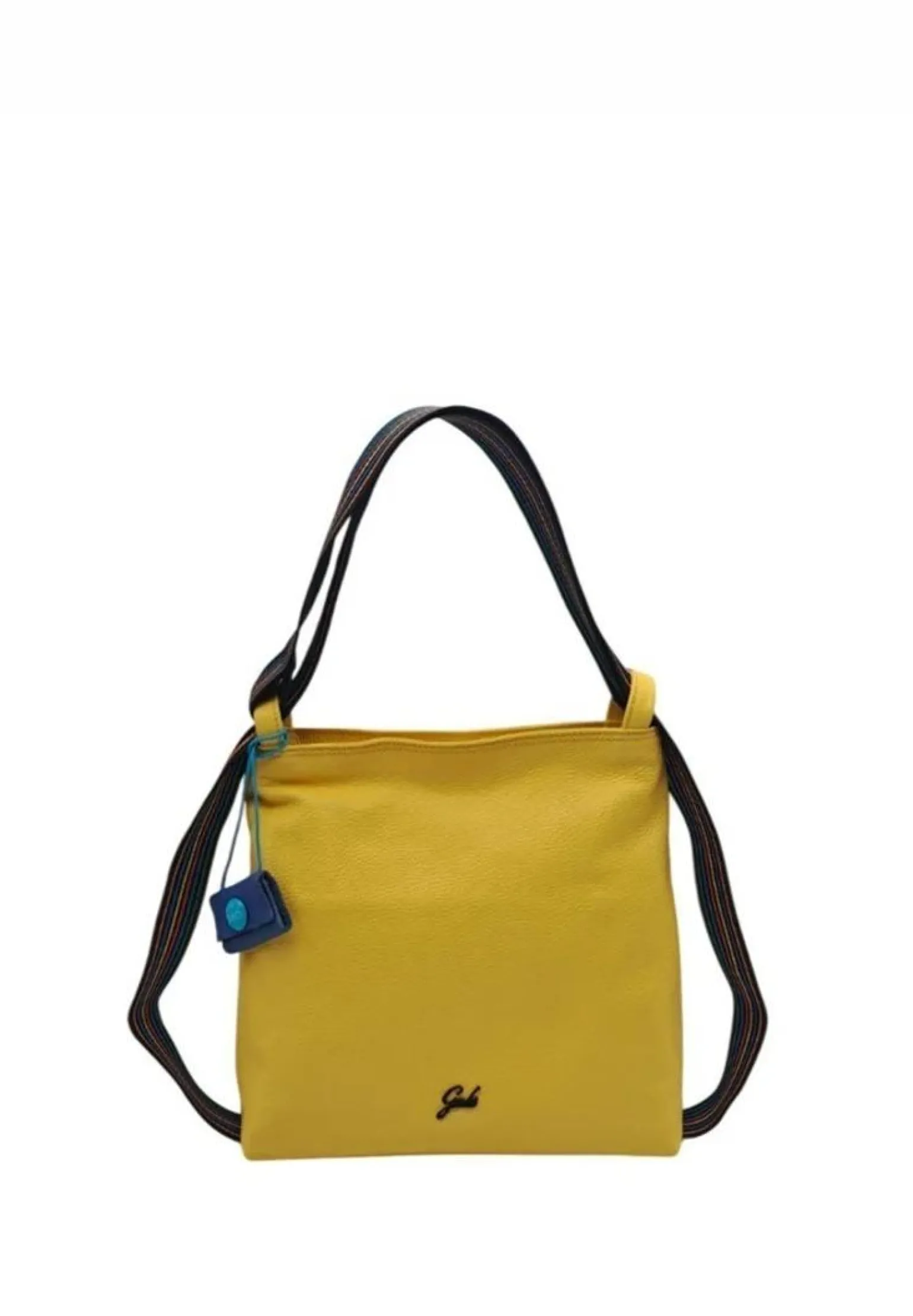 Borsa Zaino Trasformabile in Pelle Giallo