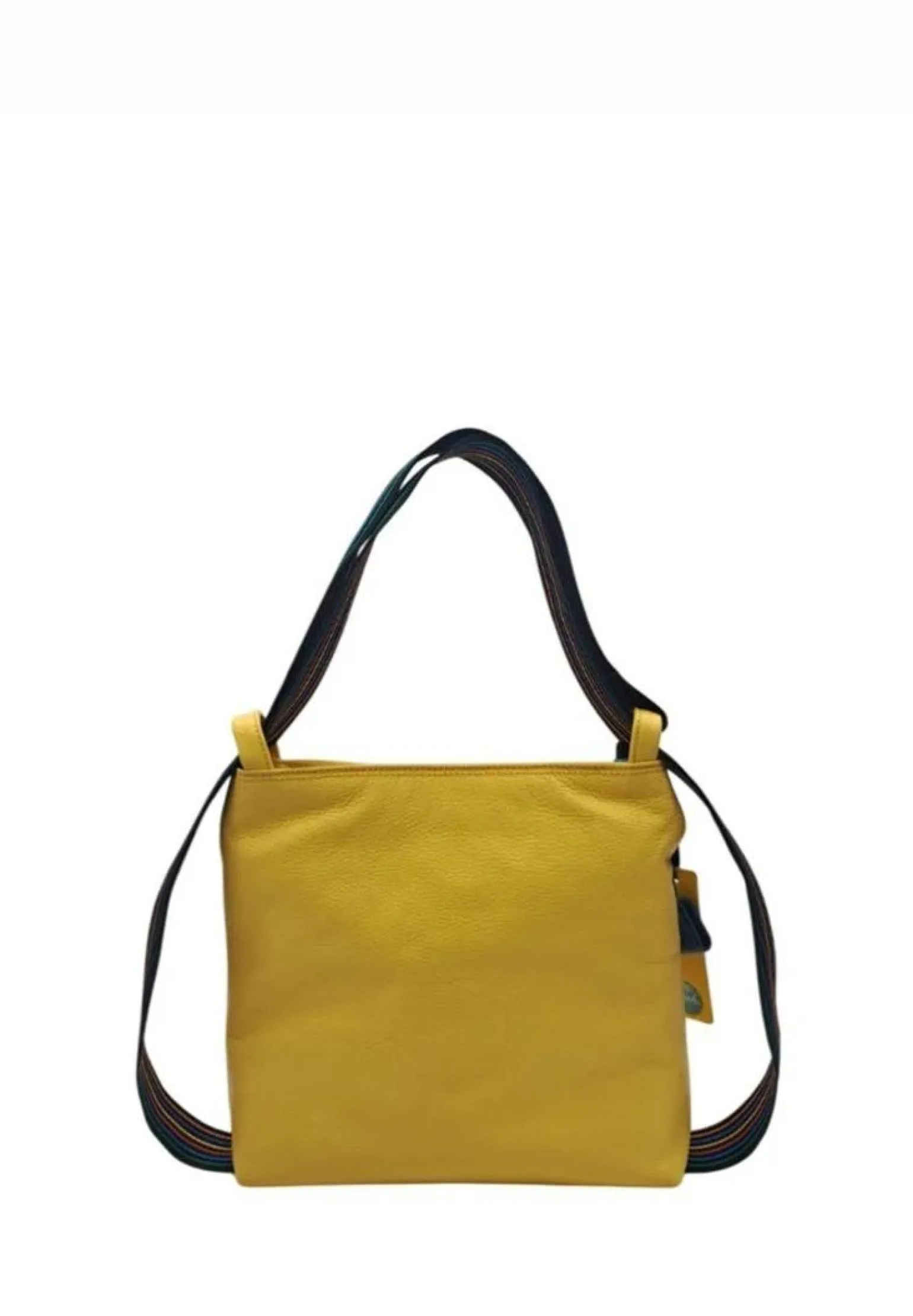 Borsa Zaino Trasformabile in Pelle Giallo