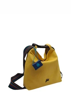 Borsa Zaino Trasformabile in Pelle Giallo
