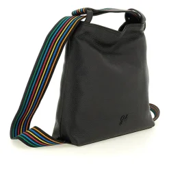 Borsa Zaino Trasformabile  in Pelle Nera