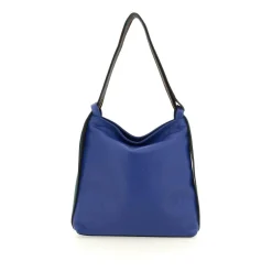 Borsa Zaino Trasformabile  in Pelle Lapislazzulo