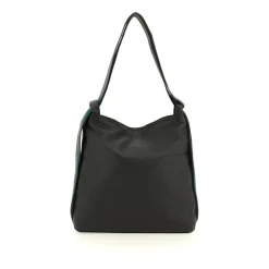 Borsa Zaino Trasformabile  in Pelle Nera