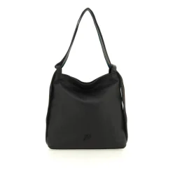 Borsa Zaino Trasformabile  in Pelle Nera