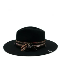 Cappello Fedora Unisex Nero con Nastro