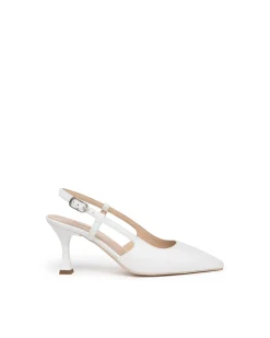 Chanel a Punta in Pelle Bianca
