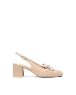 Chanel con Tacco in Pelle Lino