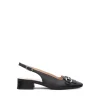 Chanel Tacco Basso in Pelle Nera con Fibbia