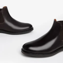 Chelsea Uomo in Pelle Marrone