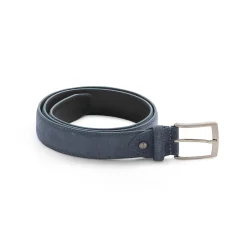 Cintura Uomo in Pelle Camoscio Blu