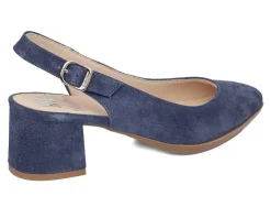 Decolletè Chanel in Pelle Camoscio Blu