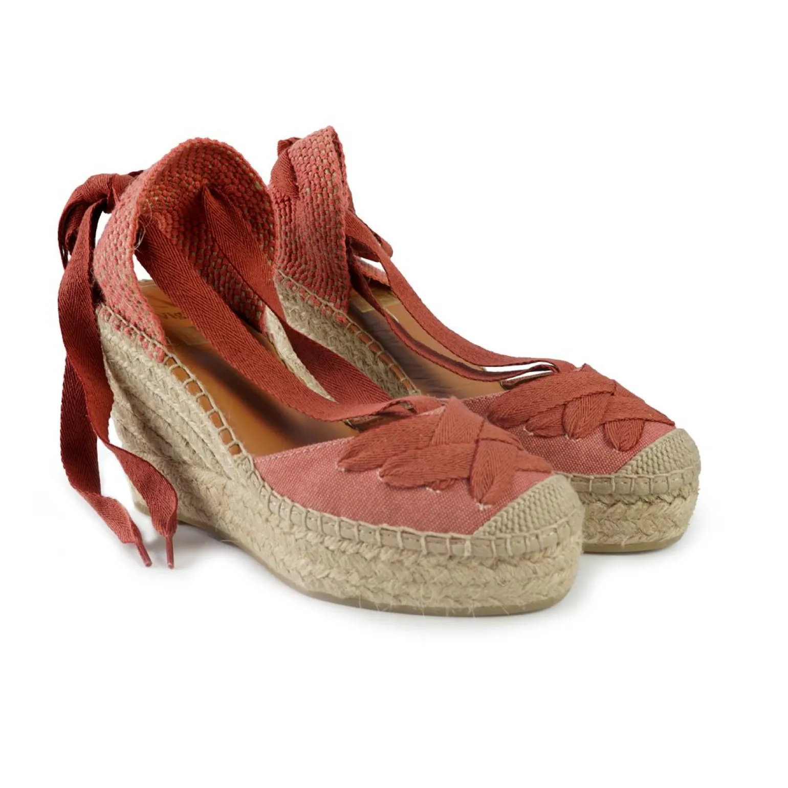 Espadrillas Alte con Lacci Terra