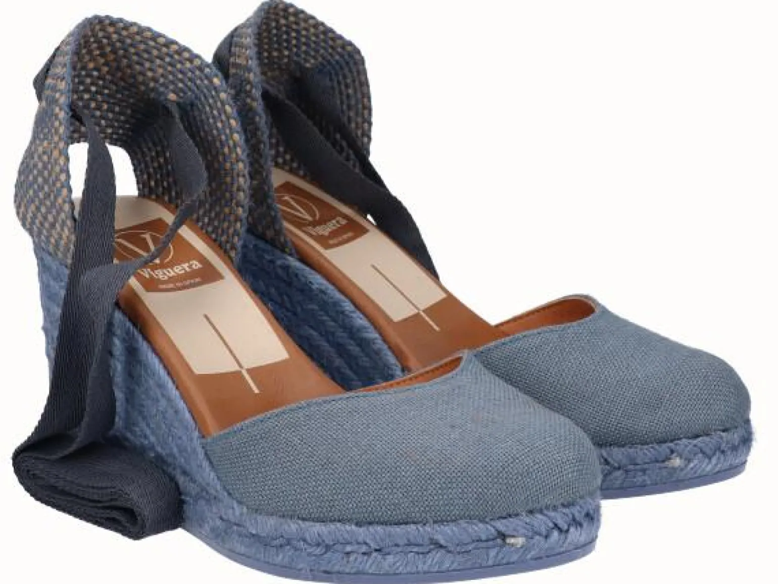 Espadrillas Alte con Lacci Jeans