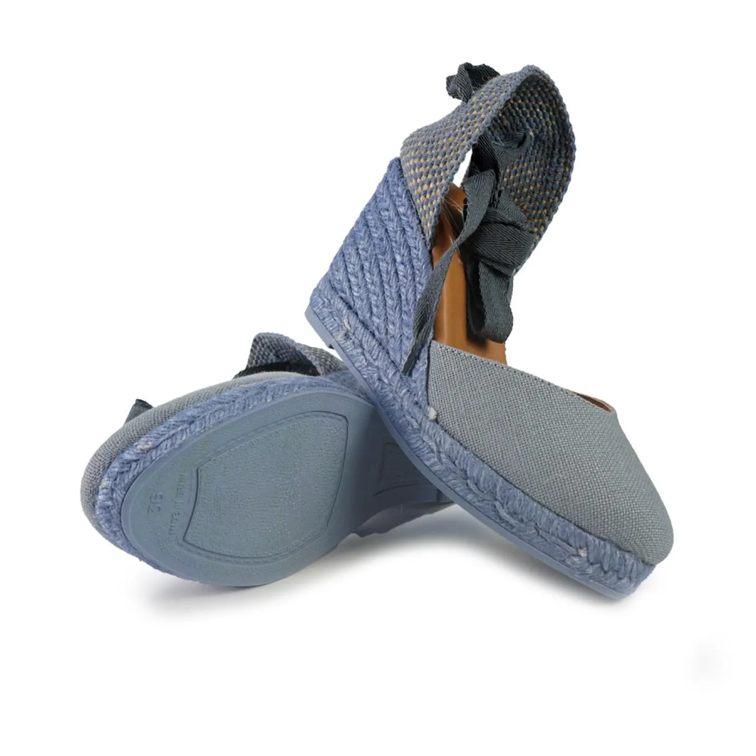 Espadrillas Alte con Lacci Jeans