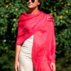 Foulard in Lana Misto Seta Rosso
