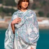 Foulard Pareo in Cotone Stampato Fantasia Rosa