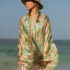 Foulard Pareo in Seta Stampa Beige