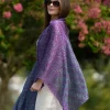 Foulard Pareo in Seta Stampa Melanzana