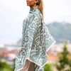 Foulard Pareo in Seta Stampa Verde