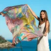 Foulard Pareo in Seta Stampa Giallo
