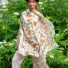 Foulard Pareo in Seta Stampa Marrone