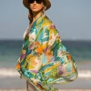 Foulard Pareo in Seta Stampa Verde