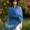 Foulard Pareo in Seta Stampa Blu