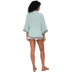 Kimono Estivo Corto Azzurro