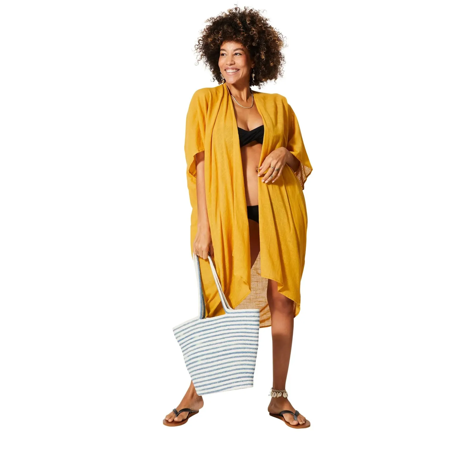 Kimono Estivo Lungo Giallo