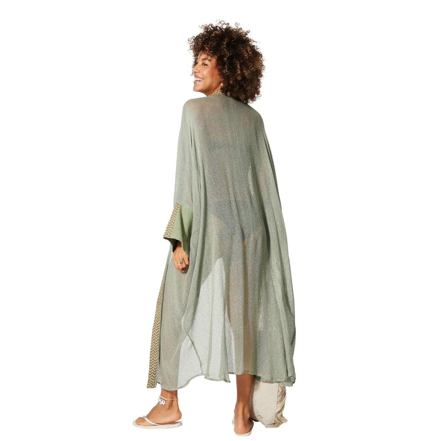 Kimono Estivo Lungo Verde
