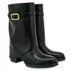 Mezzo Stivale Donna Tex con Risvolto in Ecopelle Nero