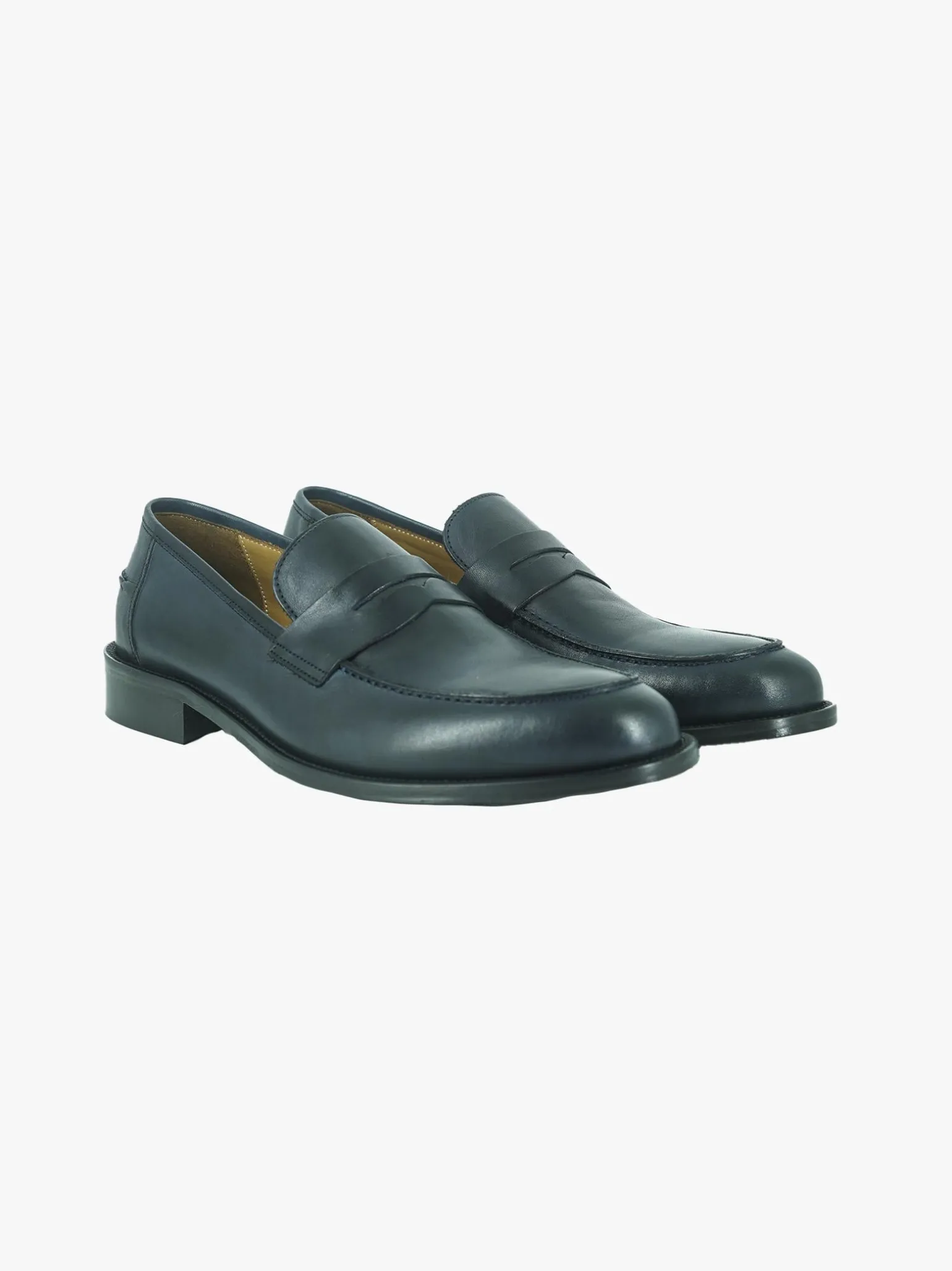Mocassini College Uomo Fondo Cuoio Cucito