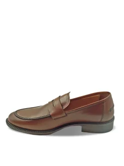 Mocassini College Uomo in Pelle Cuoio