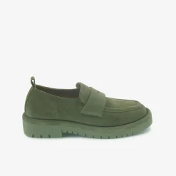 Mocassini Donna in Camoscio Verde