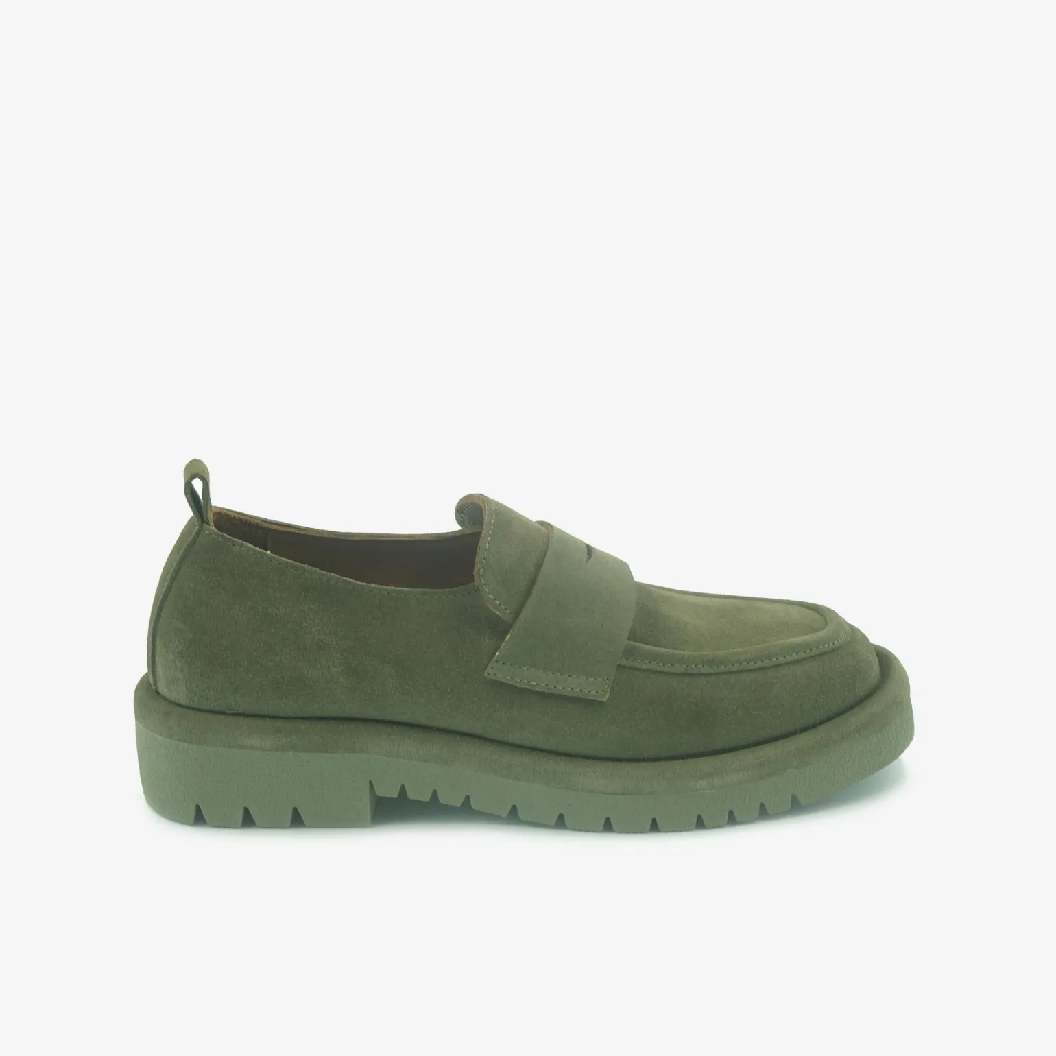 Mocassini Donna in Camoscio Verde