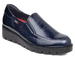 Mocassini Slipon Donna Zeppa Blu
