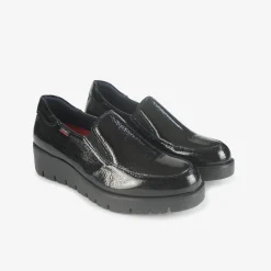 Mocassini Slipon Donna Zeppa Nero