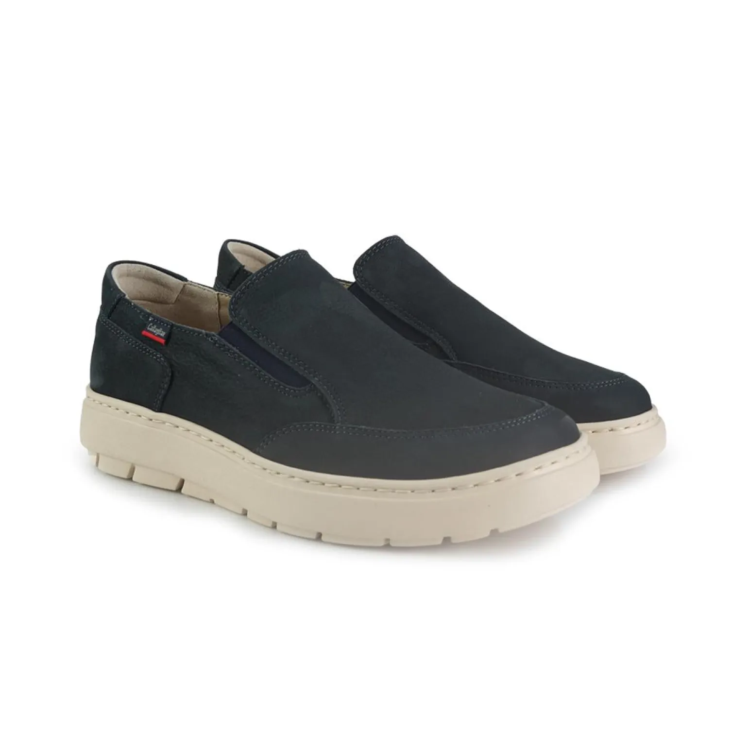 Mocassini Slipon Uomo in Nabuk Blu
