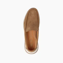Mocassini Uomo Barca in Pelle Cuoio