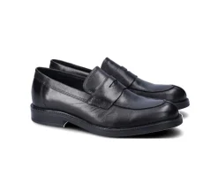 Mocassini Uomo College in Pelle Nero