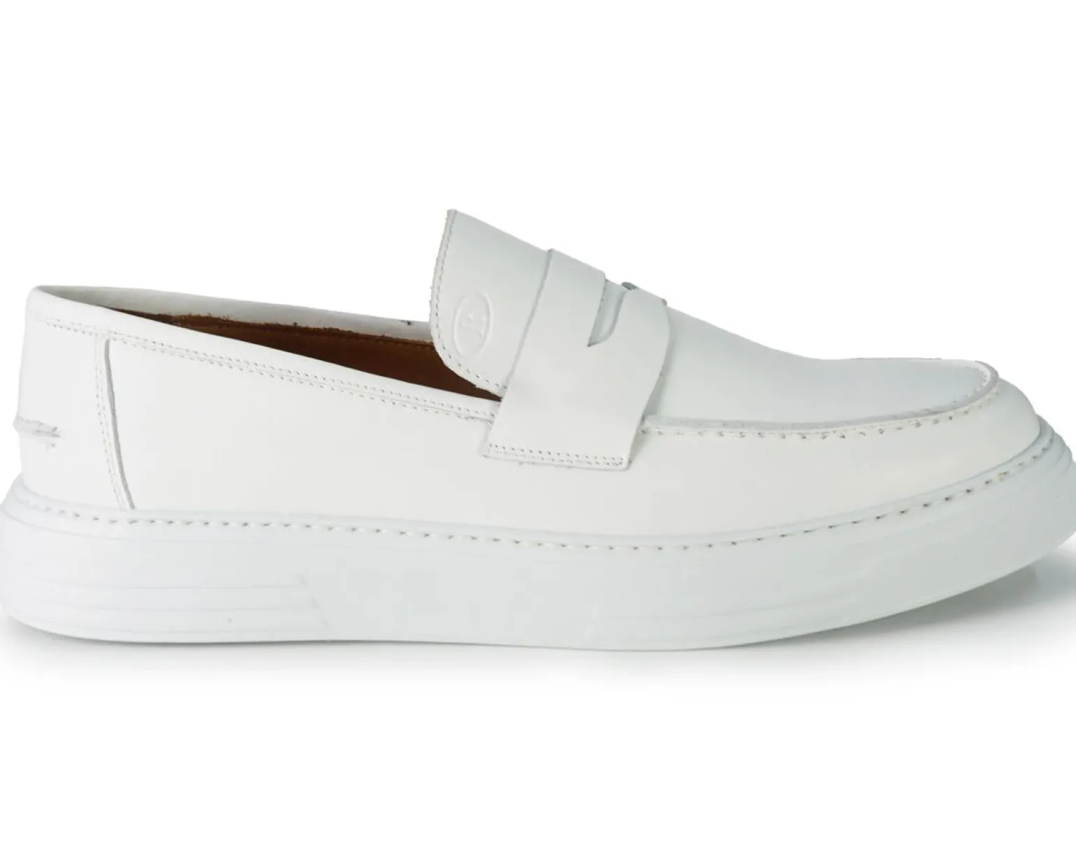 Mocassini Uomo Pelle Bianco