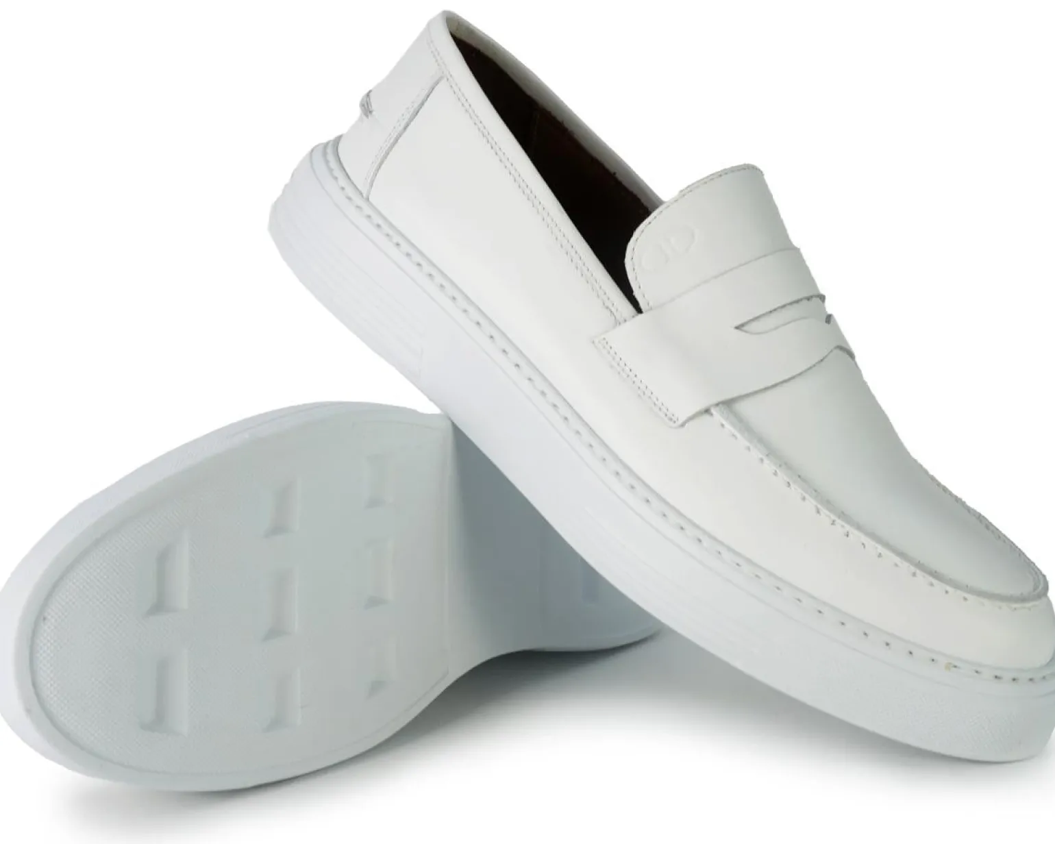 Mocassini Uomo Pelle Bianco