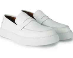 Mocassini Uomo Pelle Bianco