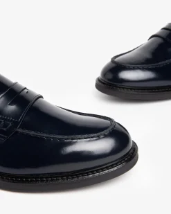 Mocassino College Uomo in Pelle Blu