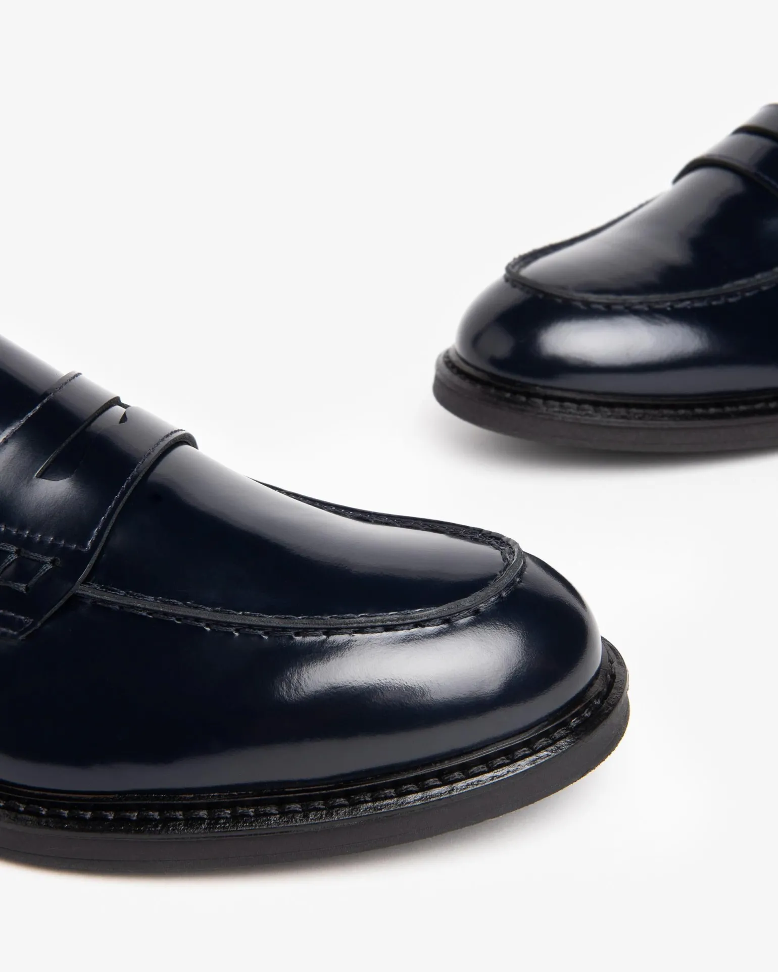 Mocassino College Uomo in Pelle Blu